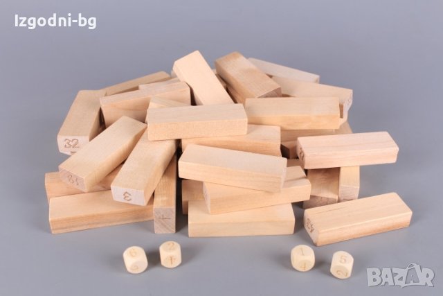 Игра с дървени блокчета за вадене - Дженга, снимка 3 - Конструктори - 42009128