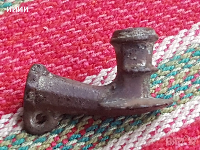 Османска бронзова лула , снимка 3 - Антикварни и старинни предмети - 52582967