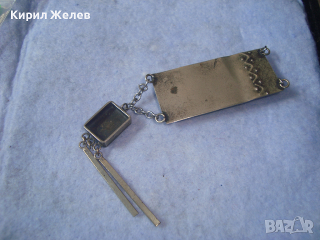 ПОСРЕБРЕНО СТАРО УКРАШЕНИЕ с АРТ ЦВЕТНА КЕРАМИКА ЕТНОГРАФСКИ СТИЛ НАКИТ РЕТРО БИЖУ 26131, снимка 8 - Антикварни и старинни предмети - 36226104