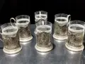 стари руски стакани подстакани поставки за чаши , снимка 10