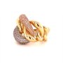 Златен дамски пръстен 8,60гр. размер:58 14кр. проба:585 модел:16604-3, снимка 2