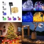 Гирлянд с лед лампички и соларен панел, 10 метра, снимка 1