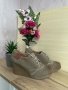 Светло кафяви обувки на платформа, снимка 1 - Дамски обувки на ток - 35694543