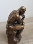 Стара бронзова фигура "Мислителят", снимка 4