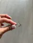НОВИ! Сребърни обеци халки 925 с камъче, снимка 2