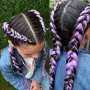 Боксьорски Плитки Box braids Детски прически Опашки Бохо Туистъри Ариел Къдрици Афро Канекалон , снимка 5