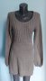Два броя / Сива сезонна рокля тип туника с буфон ръкави , снимка 4