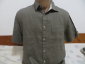 Мъжка риза с къс ръкав от лен Celio, снимка 1