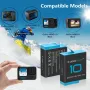 Комплект от 3 батерии GoPro и зарядна кутия COOLSHOW Hero 12/11/10/9-1800mAh , снимка 2