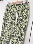 Разпродажба на дамски панталони, панталон цвят лайм/черно/бяло, памук, пролетни/летни стилни, снимка 4