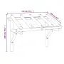 vidaXL Навес за врата, 150x100x100 см, бор масив, снимка 8