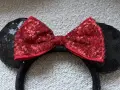 Оригинална диадема - уши Minnie Mouse Disneyland Paris с пайети, снимка 3