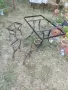 маса с четири табуретки от ковано желязо, снимка 1