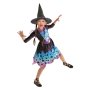 Детски Хелоуин костюм вещица, със звезди и шапка