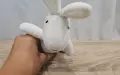 Плюшени бяло заек , снимка 3