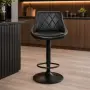 Бар стол с регулираща височина, PU кожа, 360° въртене, метална основа с поставка за крака, до 120кг,, снимка 1
