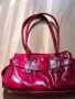 Червена италианска кожена чанта , снимка 2