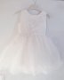 Официална детска рокля за Кръщение Сватба Бяла рокля с тюл и голяма панделка , снимка 4