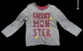 Блузка с дълъг ръкав за момченце на 4-5 год"Cheeky monster",Англия/нова, снимка 1