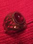 РЕТРО БРОНЗОВ ПРЪСТЕН с ЧЕРВЕН КАМЪК КАТАЛИН 10941, снимка 10