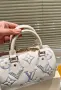 Louis Vuitton Дамска Бяла Малка Чанта С Къса И Дълга Дръжка Код DST79, снимка 4