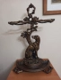 Викторианска чугунена стойка за чадъри с хрътка. Период 1920-1929, снимка 1