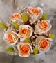 Стилна кутия декорирана с рози от сапунен материал , снимка 1 - Изкуствени цветя - 41941813