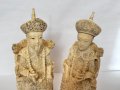Император и Императрица стар Китай слонова кост изключителна майсторска ръчна изработка, снимка 5