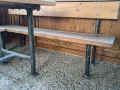 масивна маса с две скамейки, снимка 5