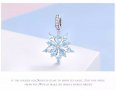 Талисман за гривна Пандора сребро снежинка Elegant Snowflake модел 003, снимка 4