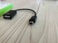 OTG USB-кабел за данни USB-А женско към USB-B micro мъжко 10см., снимка 3