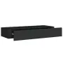 vidaXL Стенен рафт с чекмедже, черен, 60x23,5x10 см, МДФ（SKU: 330257）, снимка 1