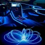 LED интериорна светеща лента за табло Синя светлина 12V - 1 метър., снимка 1