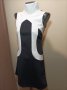 Черно-бяла еластична рокля, снимка 8