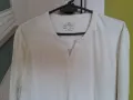 Мъжка бяла памучна блуза с дълъг ръкав М-L, снимка 2