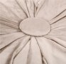 Декоративна възглавница, Кадифена, Кръгла, 40x10см, Бежева, снимка 3