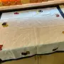 Бяла нежна покривка за маса с бродирани, снимка 9