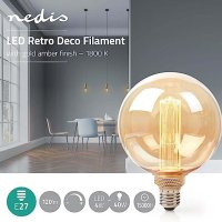 Винтидж LED лампа ESIP, филаментна крушка Edison, стил ретро, E27, 4 W, 1800 K., снимка 6 - Крушки - 41591093