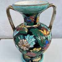 Уникална ръчно изработена порцеланова ваза. №2110, снимка 2 - Антикварни и старинни предмети - 36190304