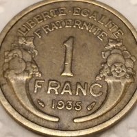 2бр. Монети 1 франк 1935 г.Франция, снимка 2 - Нумизматика и бонистика - 42207967