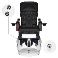 Стол за спа педикюр - масаж AS-261 - черено и бяло, снимка 4 - Педикюр и маникюр - 44533346