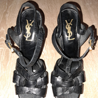 YSL  Saint  Laurent  37  Дамски  Сандали  ЕСТЕСТВЕНА , снимка 2 - Сандали - 44641524