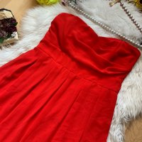 Червена рокля тип бюстие, снимка 2 - Рокли - 41386895
