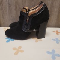 Велурени дамски обувки, снимка 4 - Дамски обувки на ток - 40446248