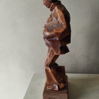 стара дървена статуетка, снимка 5 - Статуетки - 42166039