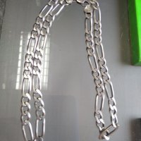 Сребърен ланец 60см, снимка 2 - Колиета, медальони, синджири - 41594897