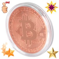 Колекционерска Позлатена биткойн монета за колекция сувенири за познавачи на Bit Coin криптовалутата, снимка 8 - Нумизматика и бонистика - 42191851