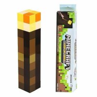 Майнкрафт Факла Лампа - Minecraft Torch за СТЕННО и НАСТОЛНО поставяне, снимка 1 - Образователни игри - 41568135