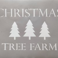 Самозалепващ шаблон Christmas tree farm S075 скрапбук декупаж, снимка 1 - Други - 42532796