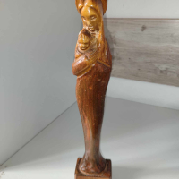 Статуетка на мадона с младенец, снимка 4 - Антикварни и старинни предмети - 44631342